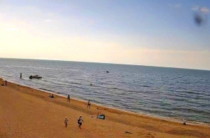 La playa del pueblo de Golubitskaya. Cámaras web Anapa