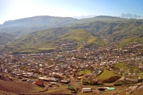 Panorama de la ciudad de Sulukta. Cámaras web en Biskek