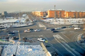 La intersección de Lopsanchapa y Kalinina. Cámaras web de Kyzyl en línea