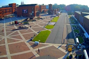 Cámara N ° 1 del centro comercial y de entretenimiento Manufactura. Cámaras web Lodz