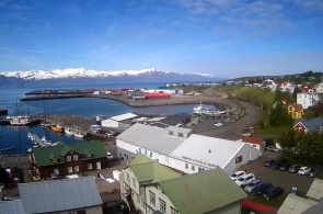 Vista de la parte occidental. Cámara web Húsavík