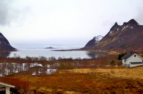 Fiordo Grunnfarnesbotn. Cámaras web Troms