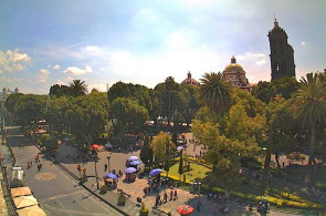 Templo de San Cristóbal. El centro historico. Webcams Puebla en línea