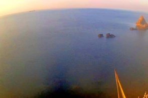 Vietri sul Mare, acantilados de Due Fratelli. Webcams Salerno en línea