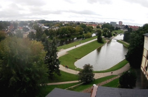 Vista aérea de Panevezys. Vista desde el hotel Hotel romántico