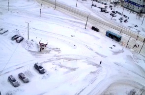 Paso de peatones en la Avenida del Trabajo. Webcams Severodvinsk