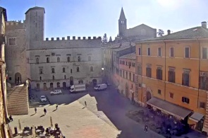 Vista de la plaza del Popolo. Cámaras web Perugia