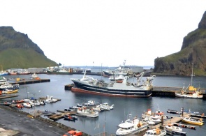 Vista del puerto. Webcams Heimaey