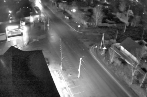 Calle cruce de caminos Gorky y Sosnovy Lane. Webcams Biysk