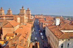 Vista del castillo Estense. Webcams de Ferrara