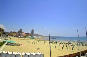 Resort Nettuno. Vista del cabo Circeo. Webcams de Roma