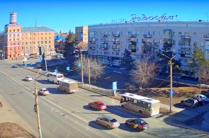 Encrucijada de Leningradskaya y K. Marx. cámaras web en omsk