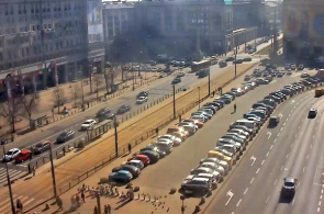 Plaza de la Constitución. Varsovia en tiempo real