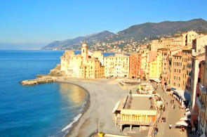 Playa de Camogli. Cámaras web de Génova en línea