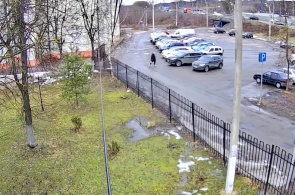 Calle Zarechnaya, entrada a la ciudad. Ángulo 3. Webcams de Yakhroma en línea