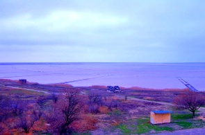 Lago rosa. Cámaras web Genichesk