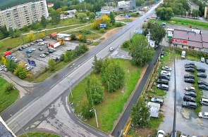 Cruce de la calle Olimpiyskaya y la avenida Makeev. cámaras web miass