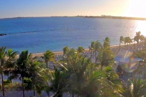 Playa del complejo turístico Baha Mar. Bahamas. Cámaras web de Nassau en línea