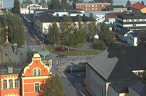 Encuesta webcam en línea. Haparanda (Suecia) Vista del sur de la ciudad.