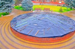 Vista de la fuente en Gorky Park. Cámaras web melitopol