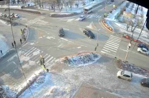 La intersección de Kechil-Oola y Sovetskaya. Cámaras web en Kyzyl en línea