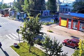 Cruce de ferrocarril y Vokzalnaya. Cámaras web Mga