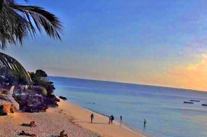 Vista de la playa desde el My Blue Hotel. Cámaras web Nungwi