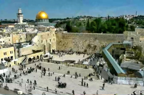 Ciudad vieja de Jerusalén. Webcam llorando pared en línea