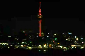 Horizonte de la ciudad de velas. Cámaras web de Auckland