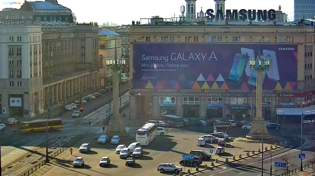 Plaza de la Constitución. Webcam en línea Varsovia